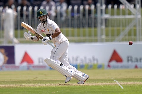 Pakistan vs Bangladesh 1st Test Day 2: Pakistan's Saud Shakeel plays a shot against Bangladesh